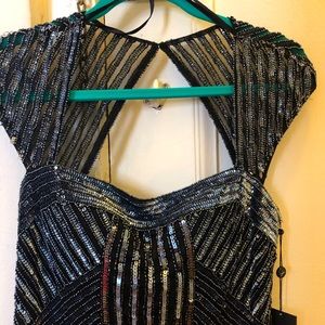 ADRIANNA PAPELL SEQUIN FLAPPER DRESS